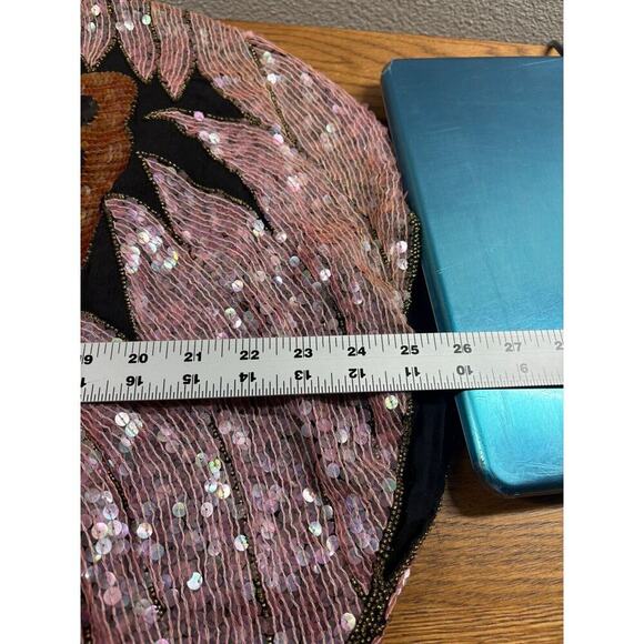 Swee Lo Top Woman’s L Pink‎ Butterfly Coachella Silk Festival Boho Retro Vintage - Picture 11 of 16